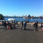 Road closure in North Sydney. One of Sydney's best Harbour views for 'Vol 920'.